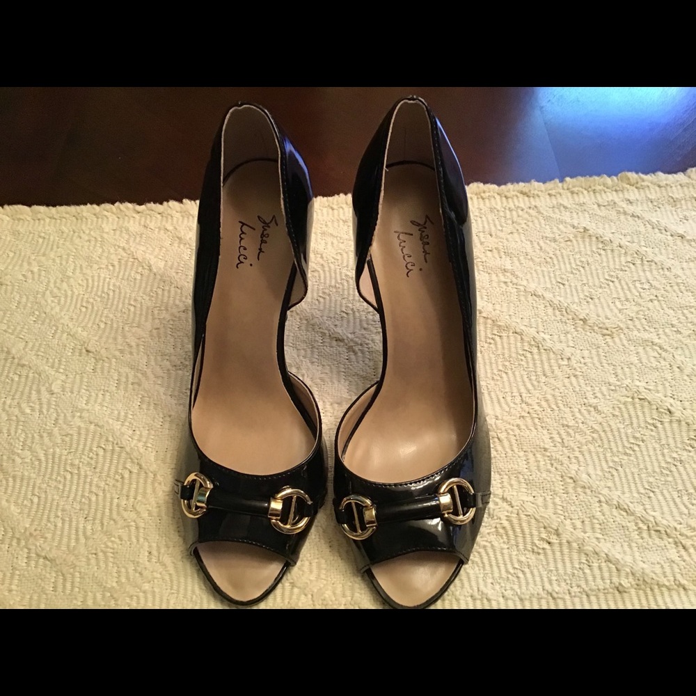 Susan Lucci peep toe heels